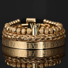 Roman Crown Charm Bracelet